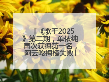 《歌手2025》第二期，单依纯再次获得第一名，阿云嘎揭榜失败