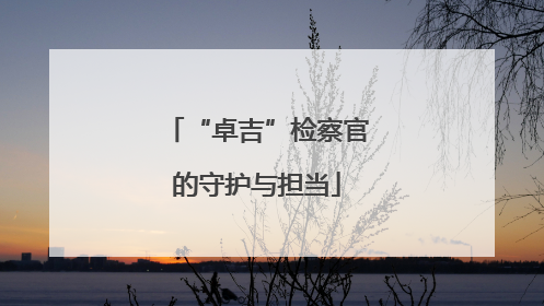 “卓吉”检察官的守护与担当