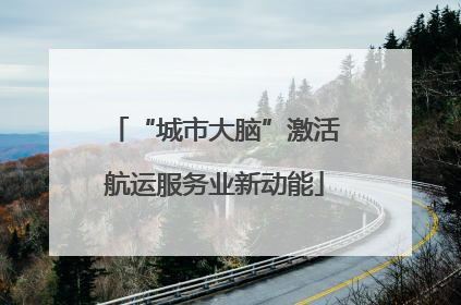 “城市大脑”激活航运服务业新动能
