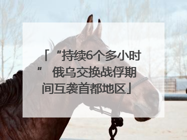 “持续6个多小时” 俄乌交换战俘期间互袭首都地区