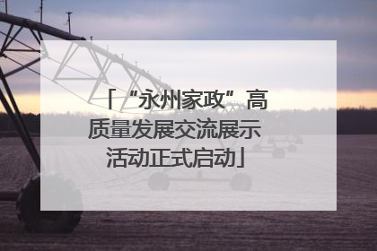 “永州家政”高质量发展交流展示活动正式启动