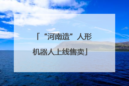 “河南造”人形机器人上线售卖