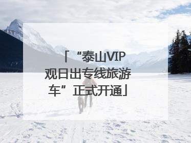 “泰山VIP观日出专线旅游车”正式开通