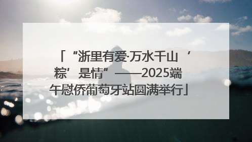 “浙里有爱·万水千山‘粽’是情”——2025端午慰侨葡萄牙站圆满举行