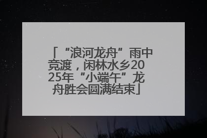 “浪河龙舟”雨中竞渡，闲林水乡2025年“小端午”龙舟胜会圆满结束