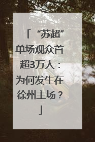 “苏超”单场观众首超3万人：为何发生在徐州主场？
