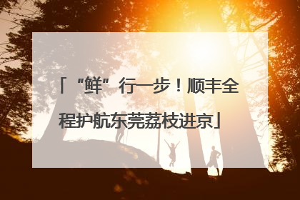 “鲜”行一步！顺丰全程护航东莞荔枝进京