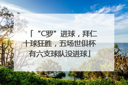 “C罗”进球，拜仁十球狂胜，五场世俱杯有六支球队没进球