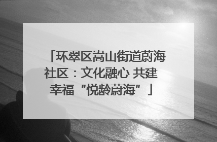 环翠区嵩山街道蔚海社区：文化融心 共建幸福“悦龄蔚海”