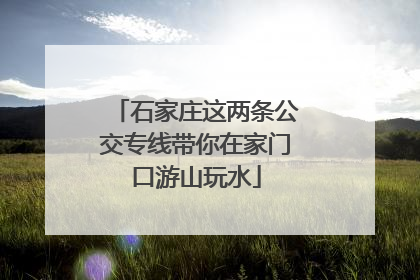 石家庄这两条公交专线带你在家门口游山玩水