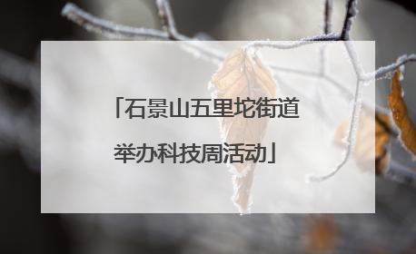 石景山五里坨街道举办科技周活动