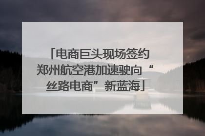电商巨头现场签约 郑州航空港加速驶向“丝路电商”新蓝海