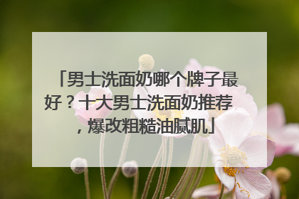男士洗面奶哪个牌子最好？十大男士洗面奶推荐，爆改粗糙油腻肌