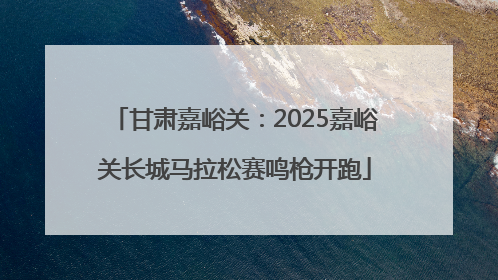 甘肃嘉峪关：2025嘉峪关长城马拉松赛鸣枪开跑