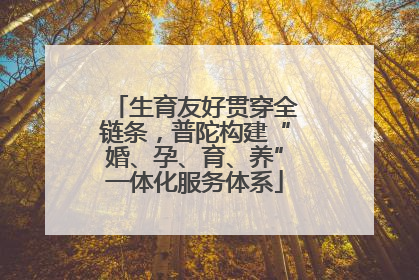 生育友好贯穿全链条，普陀构建“婚、孕、育、养”一体化服务体系
