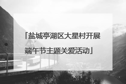 盐城亭湖区大星村开展端午节主题关爱活动