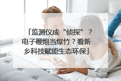 监测仪成“侦探”？电子鞭炮当爆竹？看新乡科技赋能生态环保
