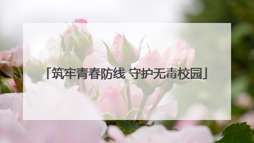筑牢青春防线 守护无毒校园