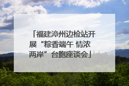 福建漳州边检站开展“粽香端午 情浓两岸”台胞座谈会