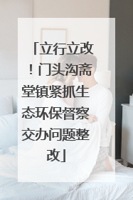 立行立改！门头沟斋堂镇紧抓生态环保督察交办问题整改