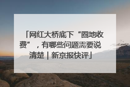 网红大桥底下“圈地收费”，有哪些问题需要说清楚｜新京报快评