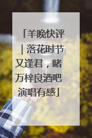 羊晚快评｜落花时节又逢君，睹万梓良酒吧演唱有感