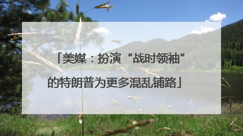 美媒：扮演“战时领袖”的特朗普为更多混乱铺路