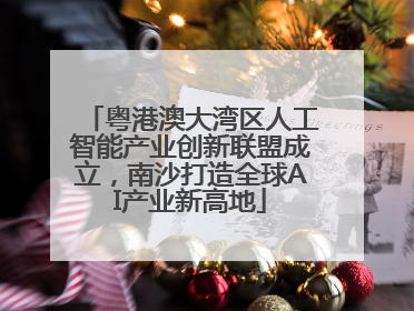 粤港澳大湾区人工智能产业创新联盟成立，南沙打造全球AI产业新高地