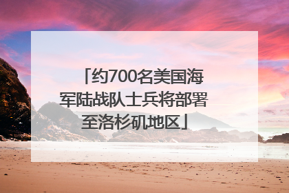 约700名美国海军陆战队士兵将部署至洛杉矶地区