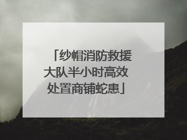 纱帽消防救援大队半小时高效处置商铺蛇患