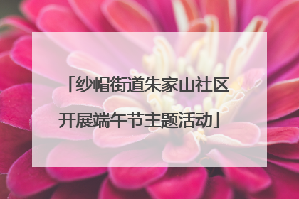 纱帽街道朱家山社区开展端午节主题活动
