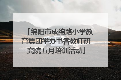 绵阳市成绵路小学教育集团举办书香教师研究院五月培训活动