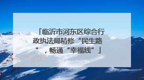 临沂市河东区综合行政执法局精修“民生路”，畅通“幸福线”