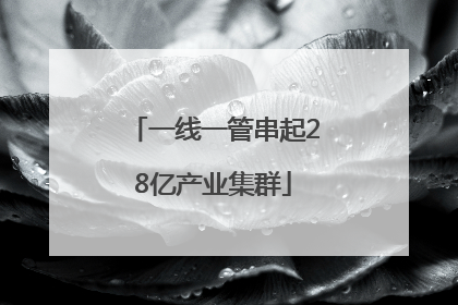 一线一管串起28亿产业集群