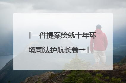 一件提案绘就十年环境司法护航长卷→