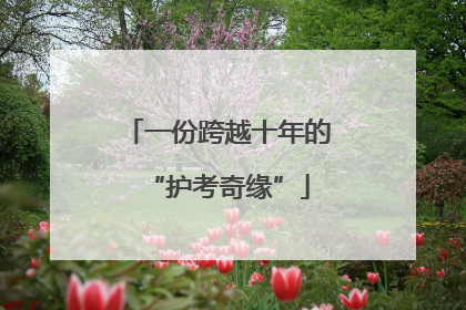 一份跨越十年的“护考奇缘”