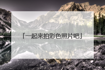 一起来拍彩色照片吧