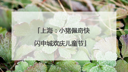 上海：小猪佩奇快闪申城欢庆儿童节