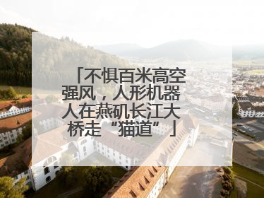 不惧百米高空强风，人形机器人在燕矶长江大桥走“猫道”