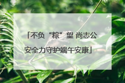不负“粽”望 尚志公安全力守护端午安康