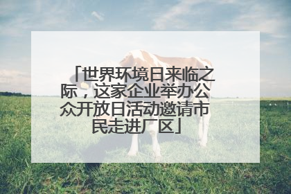 世界环境日来临之际，这家企业举办公众开放日活动邀请市民走进厂区