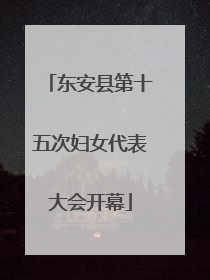 东安县第十五次妇女代表大会开幕