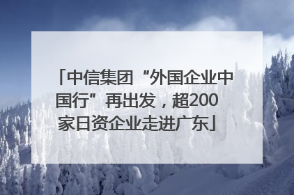 中信集团“外国企业中国行”再出发，超200家日资企业走进广东