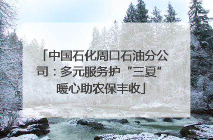 中国石化周口石油分公司：多元服务护“三夏” 暖心助农保丰收