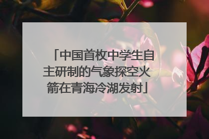 中国首枚中学生自主研制的气象探空火箭在青海冷湖发射