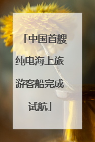 中国首艘纯电海上旅游客船完成试航