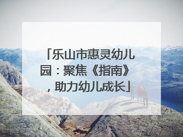 乐山市惠灵幼儿园：聚焦《指南》，助力幼儿成长