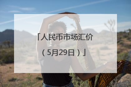 人民币市场汇价（5月29日）