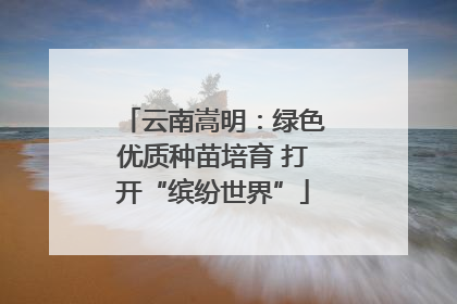 云南嵩明：绿色优质种苗培育 打开“缤纷世界”