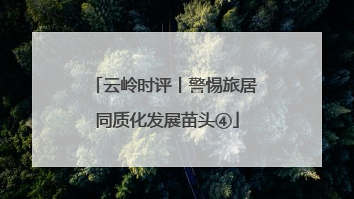 云岭时评丨警惕旅居同质化发展苗头④